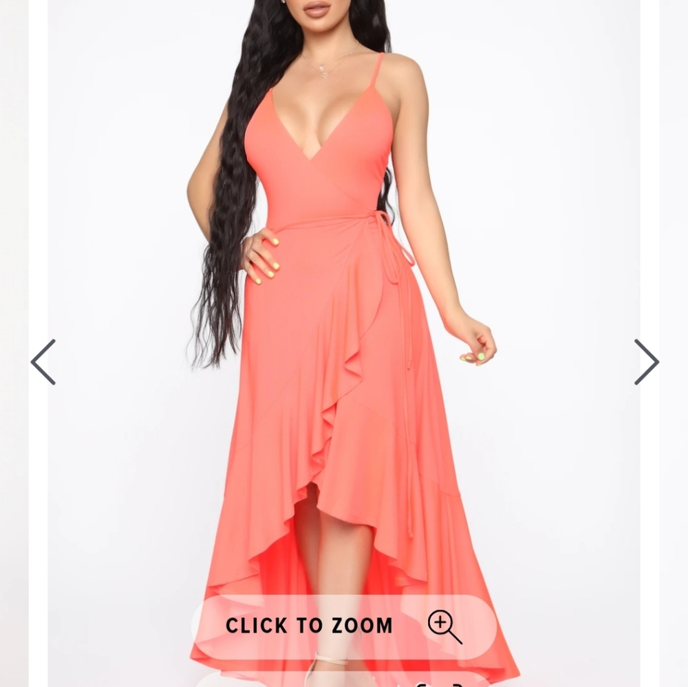 Coral maxi dress